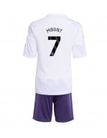 Otroške Nogometnih dresov Manchester United Mason Mount #7 Gostujoči 2025-26 Kratki rokavi (+ hlače)